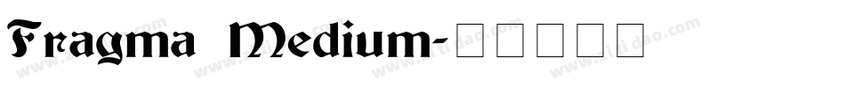Fragma Medium字体转换